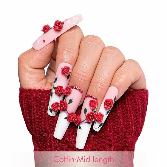 Lovful Coffin Mid Length Press On Nails H452 Lovful Coffin Mid Length Press On Nails H452