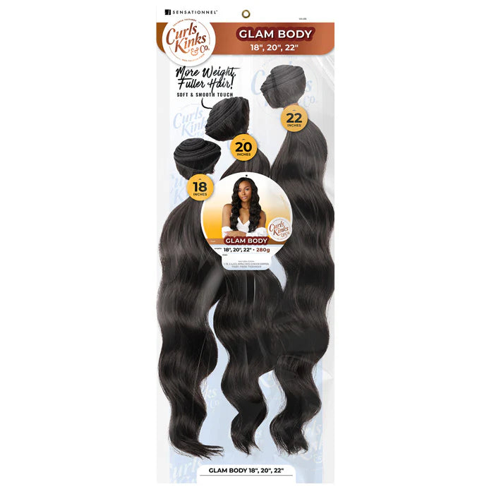 SENSATIONNEL CURLS KINKS & CO BUNDLES GLAM BODY 18 SENSATIONNEL CURLS KINKS & CO BUNDLES GLAM BODY 18