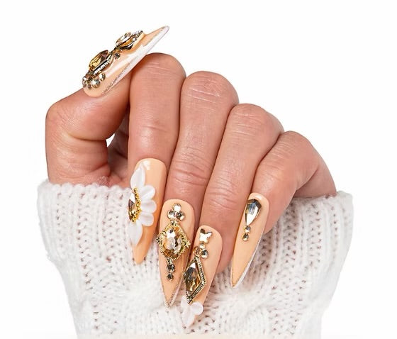 Lovful Stiletto Mid Length Press on nails H241 Lovful Stiletto Mid Length Press on nails H241