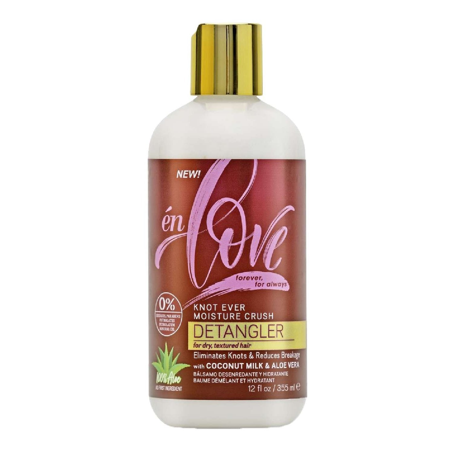 EN Love Knot Ever Moisture Crush Hair Detangler with Coconut Milk and Aloe Vera 12Oz EN Love Knot Ever Moisture Crush Hair Detangler with Coconut Milk and Aloe Vera 12Oz