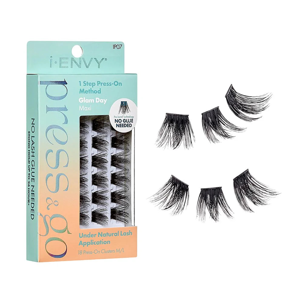 I-ENVY Press & Go Press-On Pre-Glued Lash Clusters - Glam Day (Maxi) I-ENVY Press & Go Press-On Pre-Glued Lash Clusters - Glam Day (Maxi)