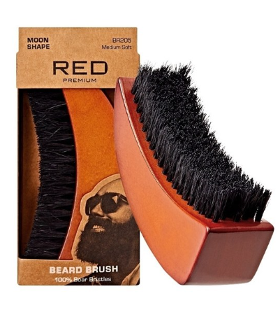 Premium Beard Moon Shape Brush #BR205 - Medium Soft Premium Beard Moon Shape Brush #BR205 - Medium Soft