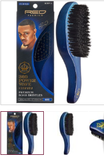 Red Premium 360 Power Wave X Bow Wow Premium Specialized Synthetic Bristles Curved Club Brush - Hard #BR27 Red Premium 360 Power Wave X Bow Wow Premium Specialized Synthetic Bristles Curved Club Brush - Hard #BR27
