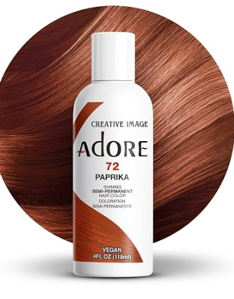 ADORE SEMI PERMANENT HAIR COLOR 4FLOZ 72. Paprika ADORE SEMI PERMANENT HAIR COLOR 4FLOZ 72. Paprika