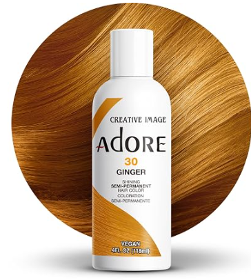 ADORE SEMI PERMANENT HAIR COLOR 4FLOZ 30 Ginger ADORE SEMI PERMANENT HAIR COLOR 4FLOZ 30 Ginger