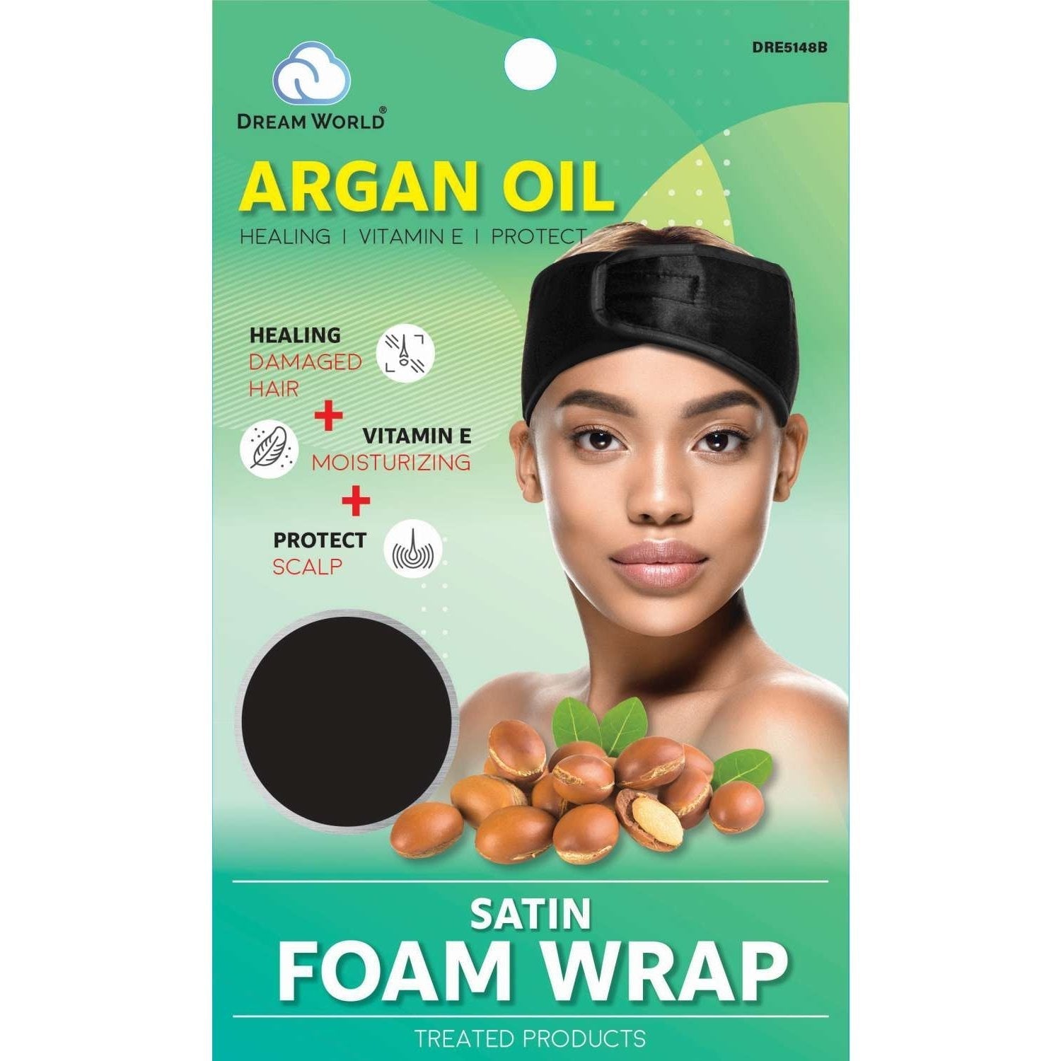 Dreamworld Argan Oil Satin Foam Velcro Wrap Dreamworld Argan Oil Satin Foam Velcro Wrap