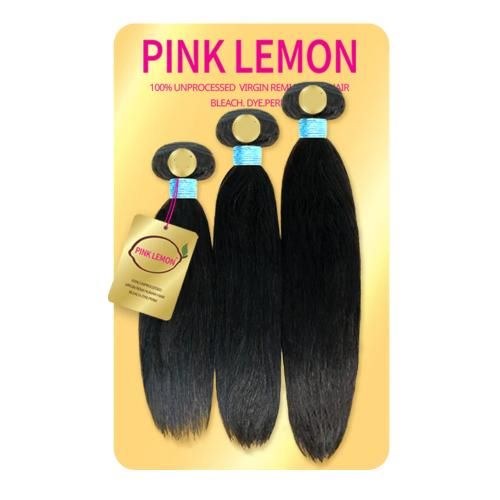 Pink Lemon 15A Bundle - Straight - 16-18-20 - # Natural Pink Lemon 15A Bundle - Straight - 16-18-20 - # Natural