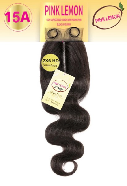 Pink Lemon 15A - 2x6 Closure - Body Wave 12 Inch - # Natural Pink Lemon 15A - 2x6 Closure - Body Wave 12 Inch - # Natural