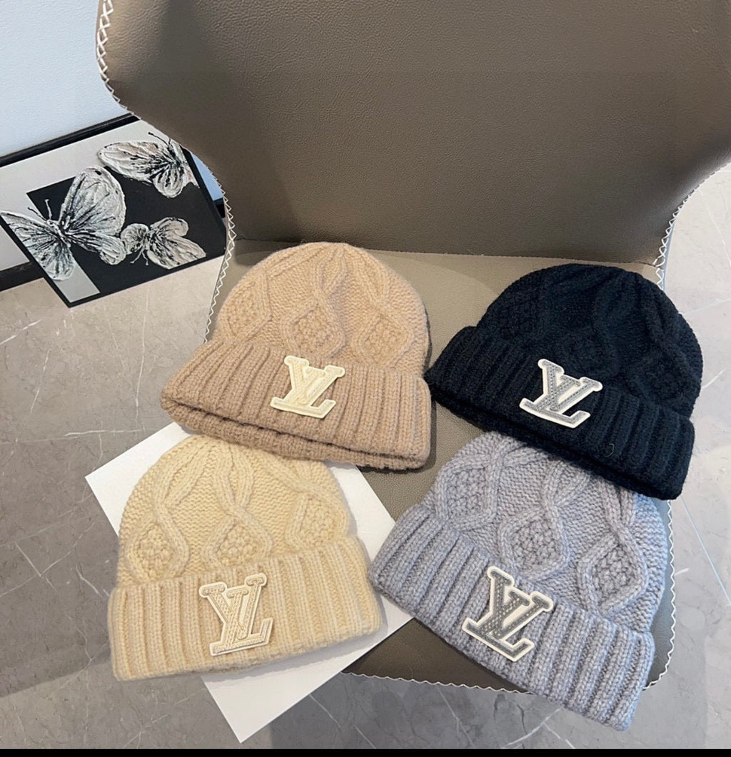 ✨ Luxe Monogram Cable-Knit Beanie *Pre-Order*