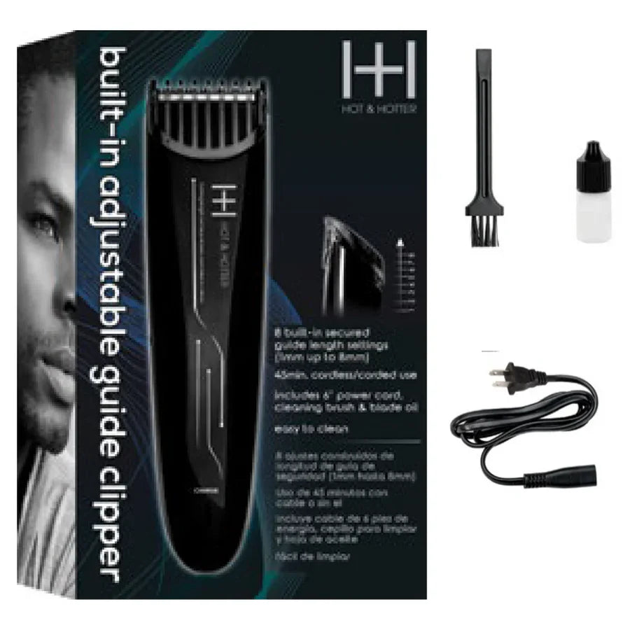 Hot & Hotter Built-in adjustable rechargeable Clipper Black