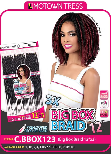 Motown Tress Big Box Braid 12" 3x