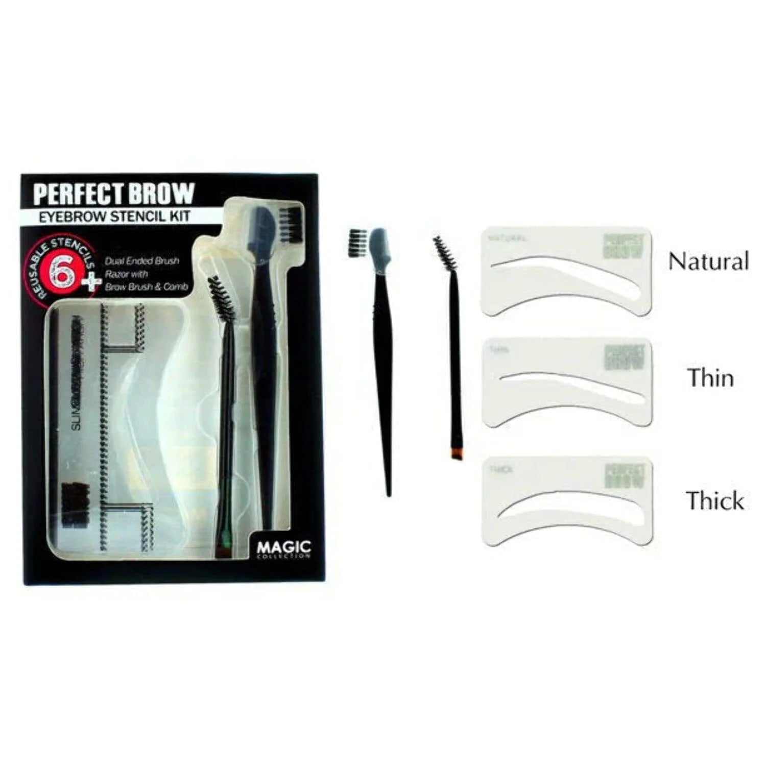 MAGIC COLLECTION PERFECT BROW EYEBROW STENCIL KIT