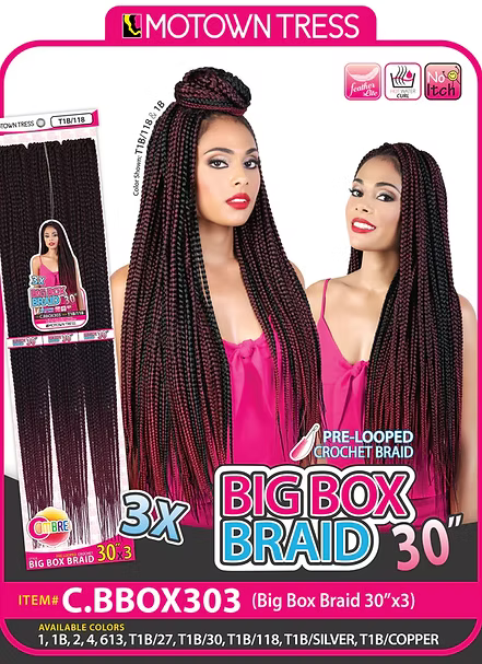 Motown Tress Big Box Braid 30" 3x