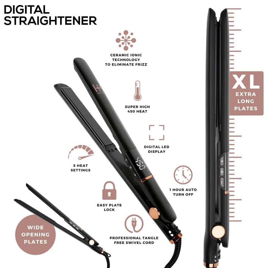 Hot & Hotter Gold Ceramic Flat Iron 1/2 Inch
