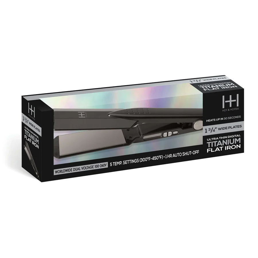 Hot & Hotter Ultra-Thin Digital Titanium Flat Iron 1 3/4 Inch