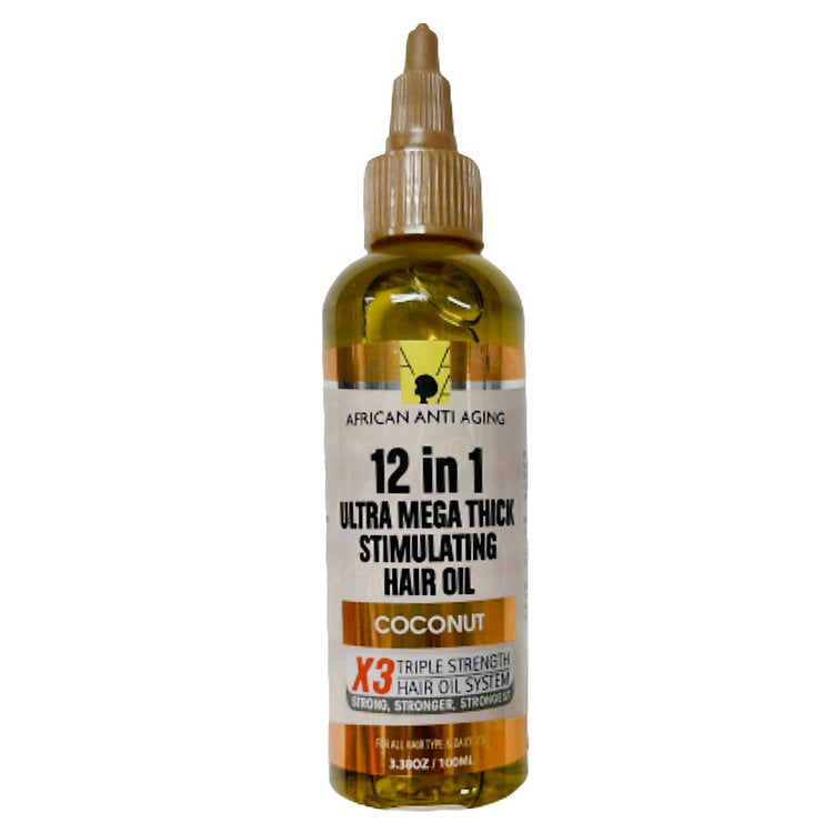 African Anti Aging 12 in 1 Ultra Mega Thick Stimulating Hair Oil