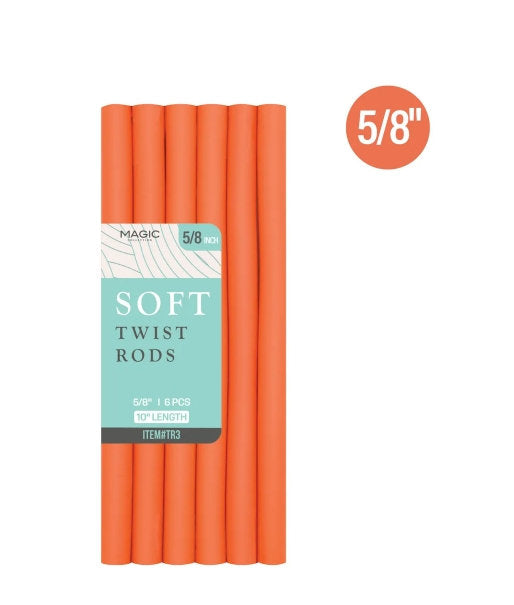 MAGIC SOFT TWIST RODS 5/8" ORANGE 6PCS #TR3