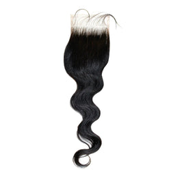 EVE HAIR HD SWISS TRANSPARENT 4*5 LACE CLOSURE *Natural Black 18" Bodywave*