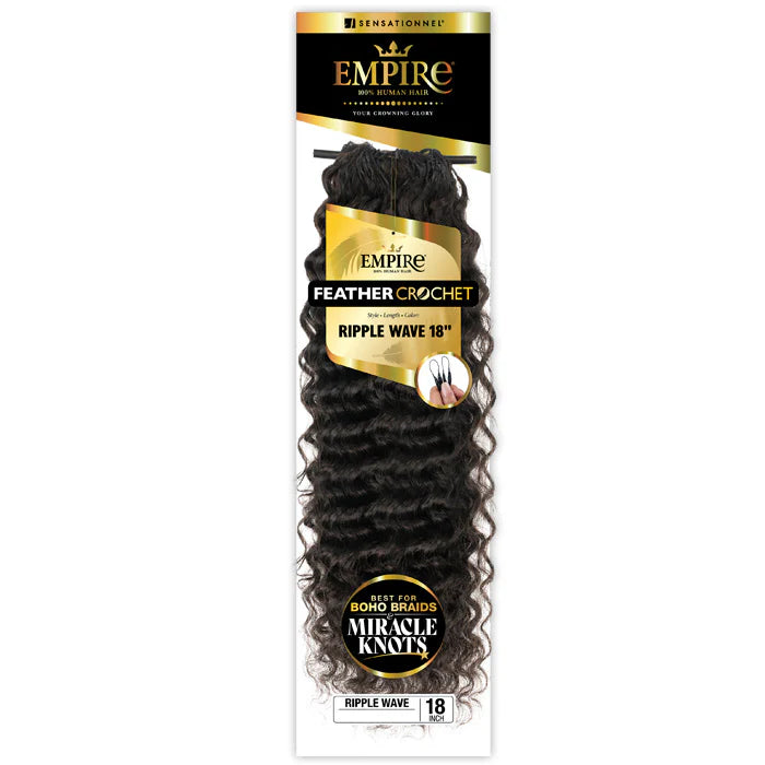 SENSATIONNEL Empire 100% Human Hair Feather Crochet - RIPPLE WAVE