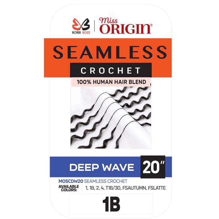 Bobbi Boss Miss Origin Seamless Crochet Braids - DEEP WAVE - 100% Human Hair