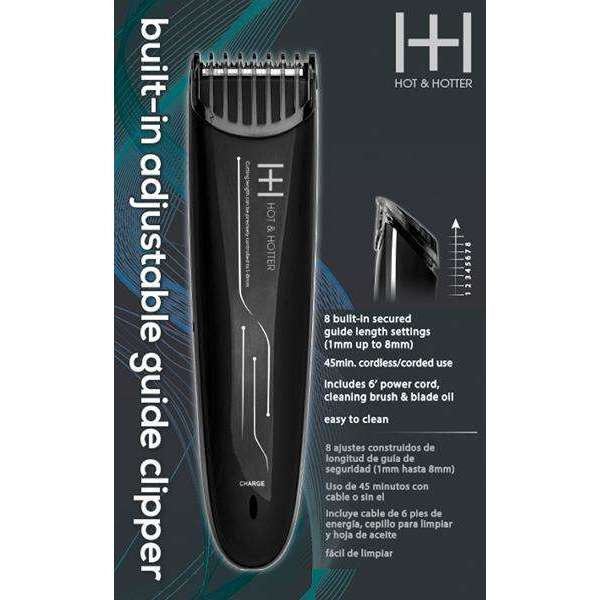 Hot & Hotter Built-in adjustable rechargeable Clipper Black