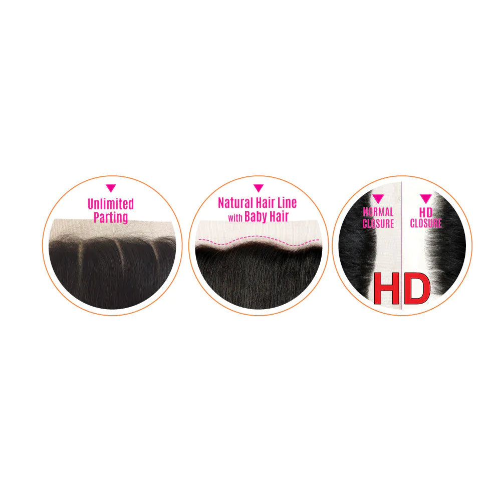 EVE HAIR HD SWISS TRANSPARENT 4*5 LACE CLOSURE