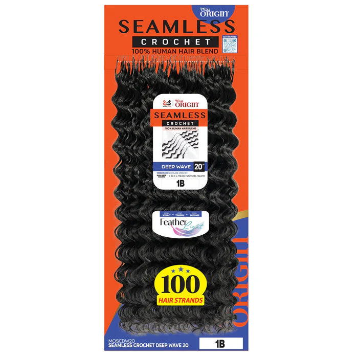 Bobbi Boss Miss Origin Seamless Crochet Braids - DEEP WAVE - 100% Human Hair
