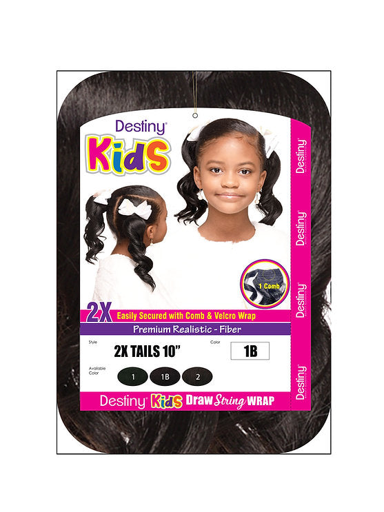 Destiny kids drawstring ponytail 2X TAILS 10"