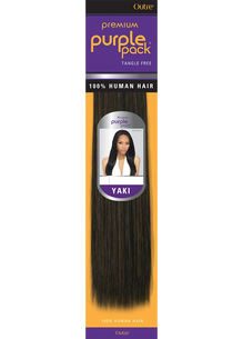 OUTRE PURPLE PACK 100% HUMAN HAIR YAKY WEAVE 8" #1