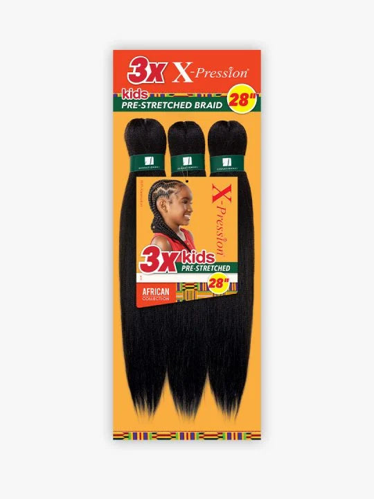 SENSATIONNEL 3X XPRESSION KIDS PRESTRETCHED 28"
