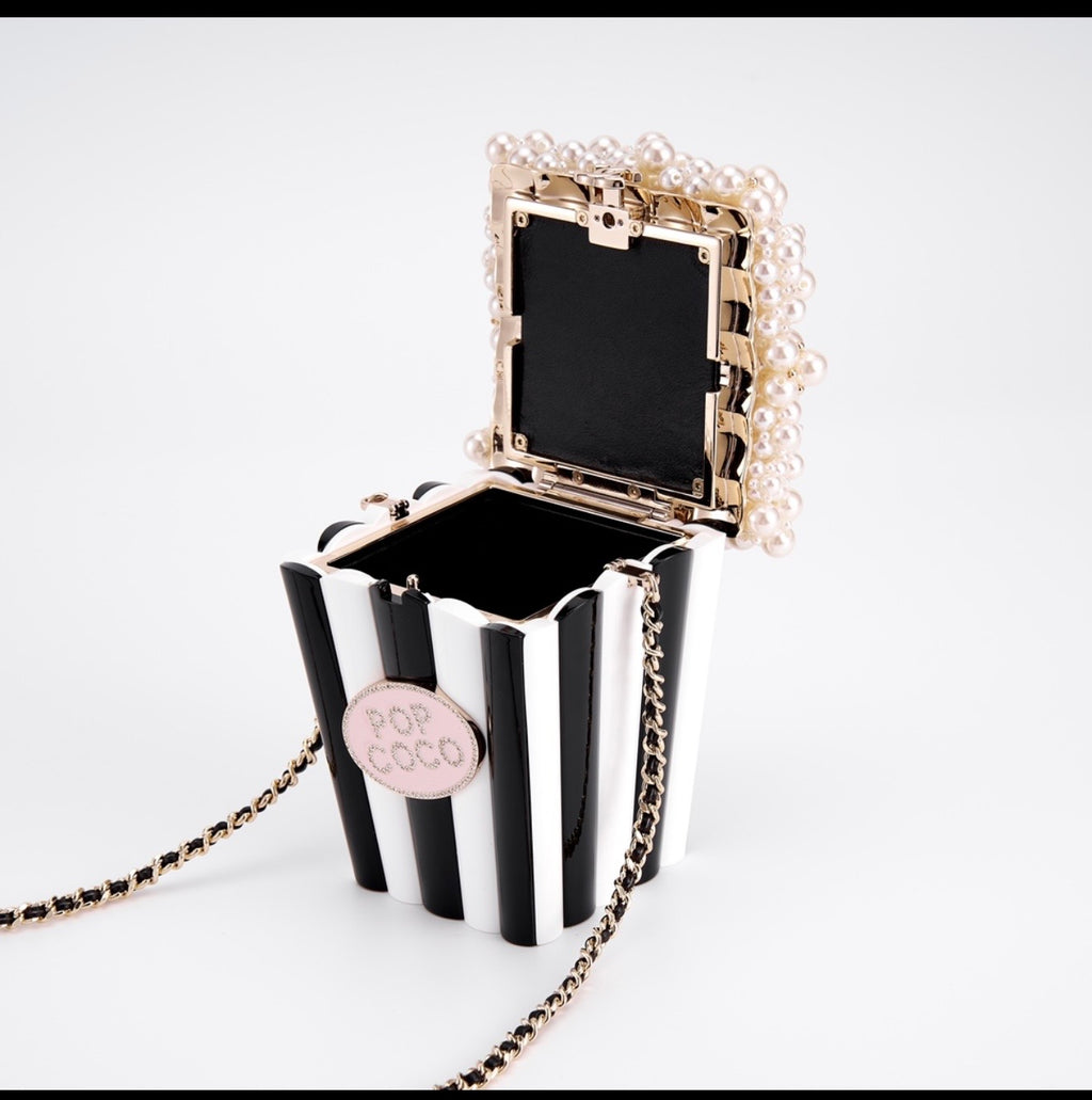 🍿✨ Pearl Popcorn Statement Bag — PRE-ORDER