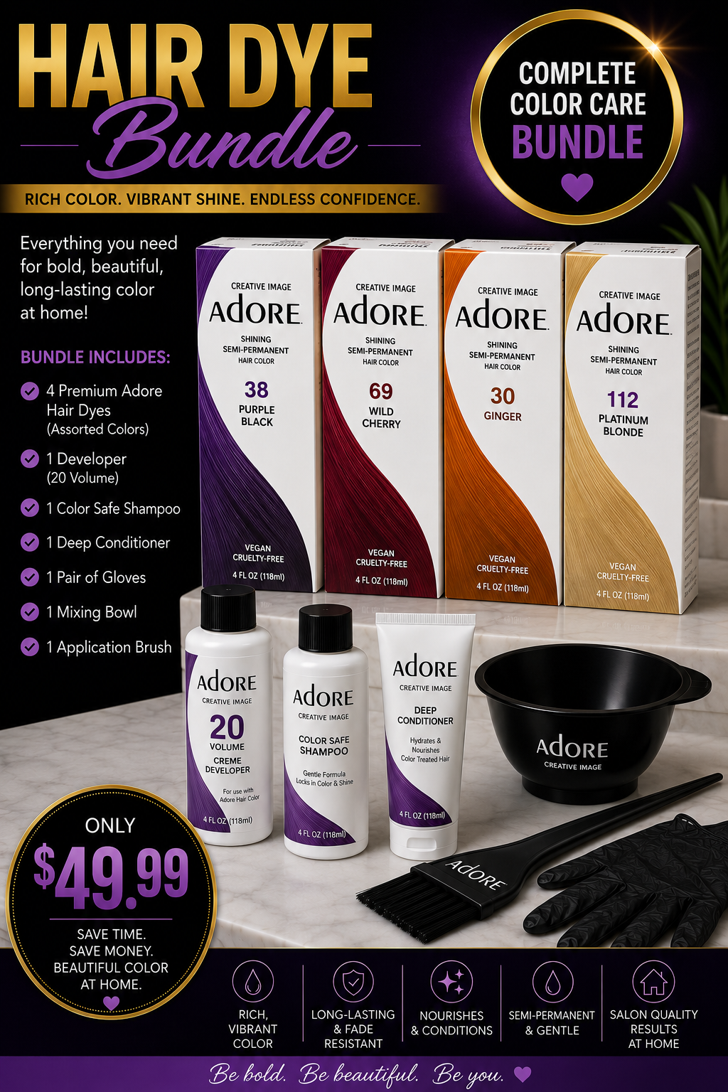 Adore hair dye Bundle