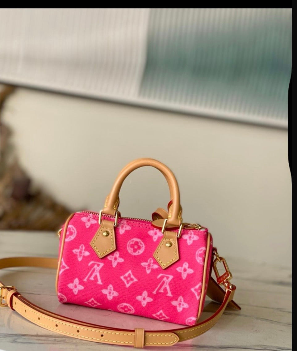 💕 Hot Pink Monogram-Style Mini Satchel Bag *pre-Order*