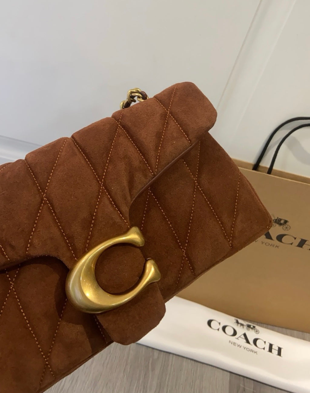 🤎 Quilted Suede Shoulder Bag *Pre-Order*