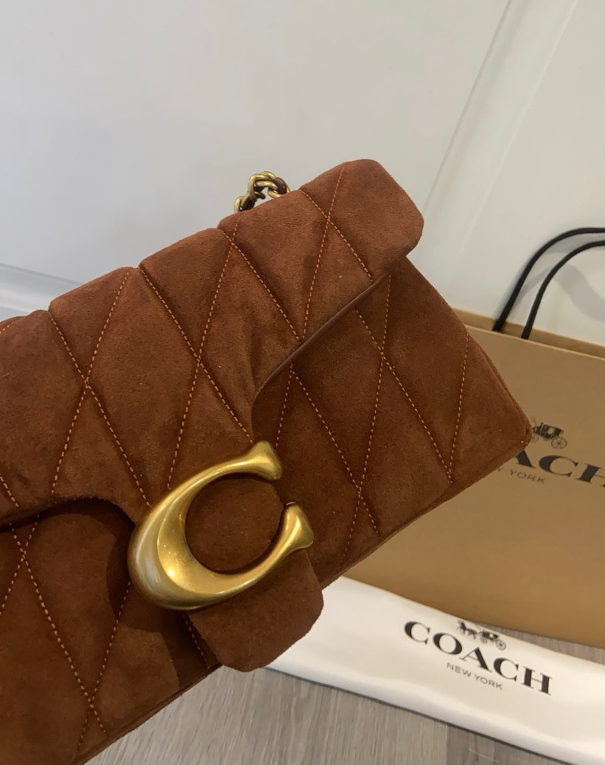 🤎 Quilted Suede Shoulder Bag *Pre-Order*