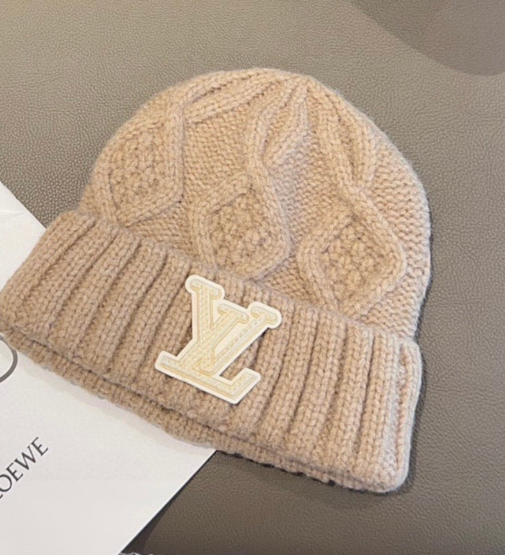 ✨ Luxe Monogram Cable-Knit Beanie *Pre-Order*