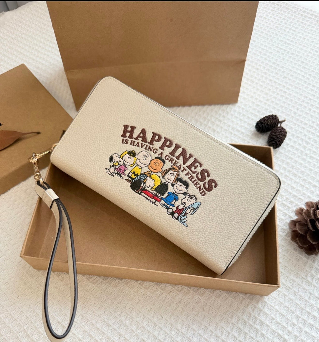 🤍 Happiness & Friends Wristlet — PRE-ORDER