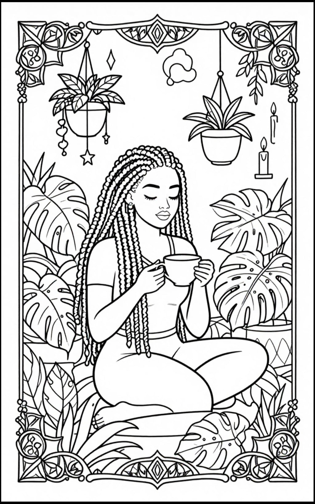 Self-Care Coloring Book For Black Women