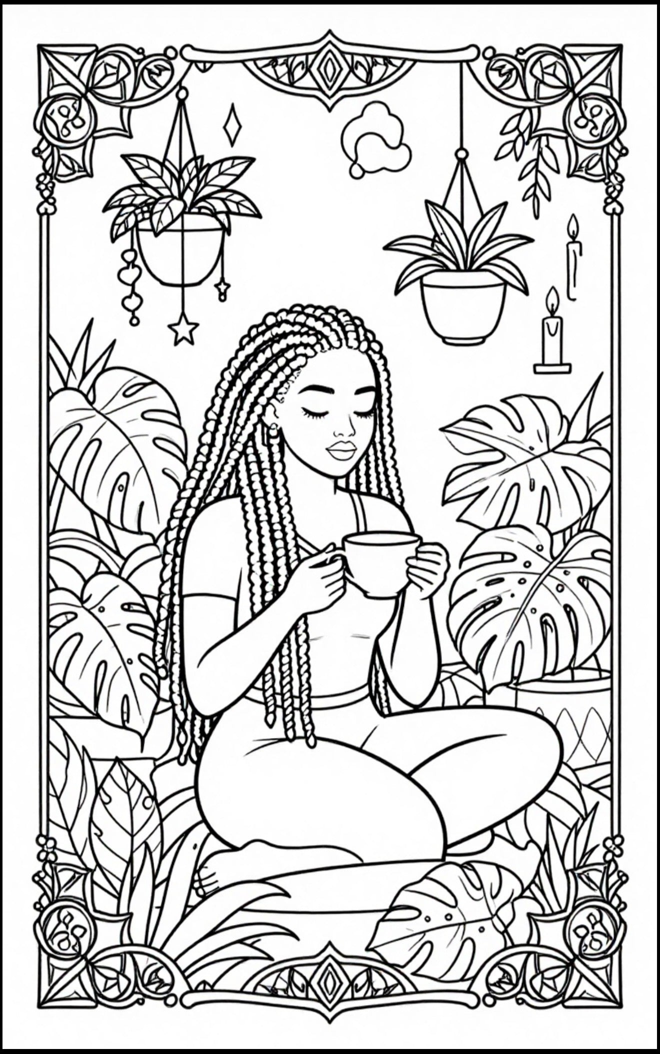 Self-Care Coloring Book For Black Women