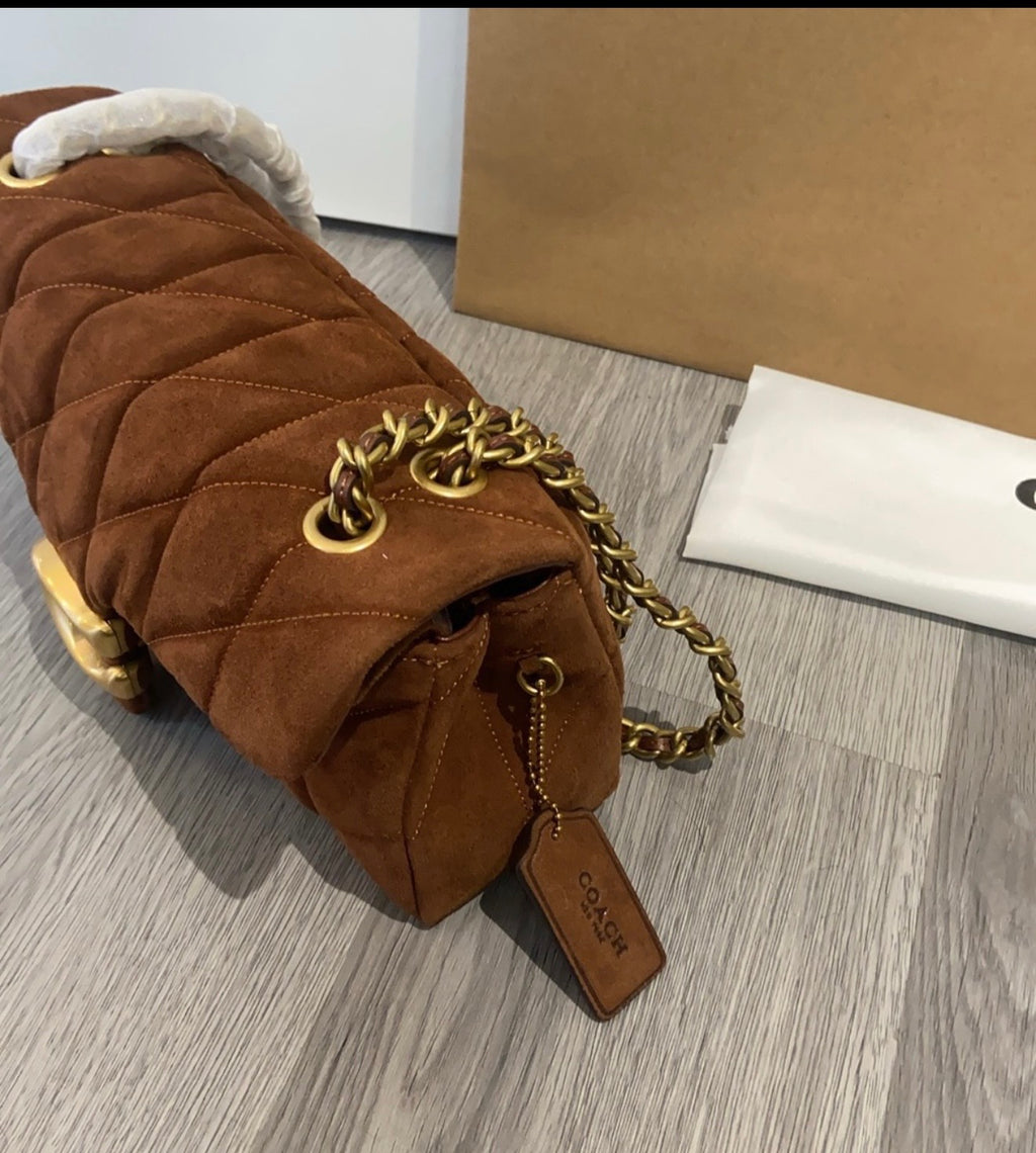 🤎 Quilted Suede Shoulder Bag *Pre-Order*