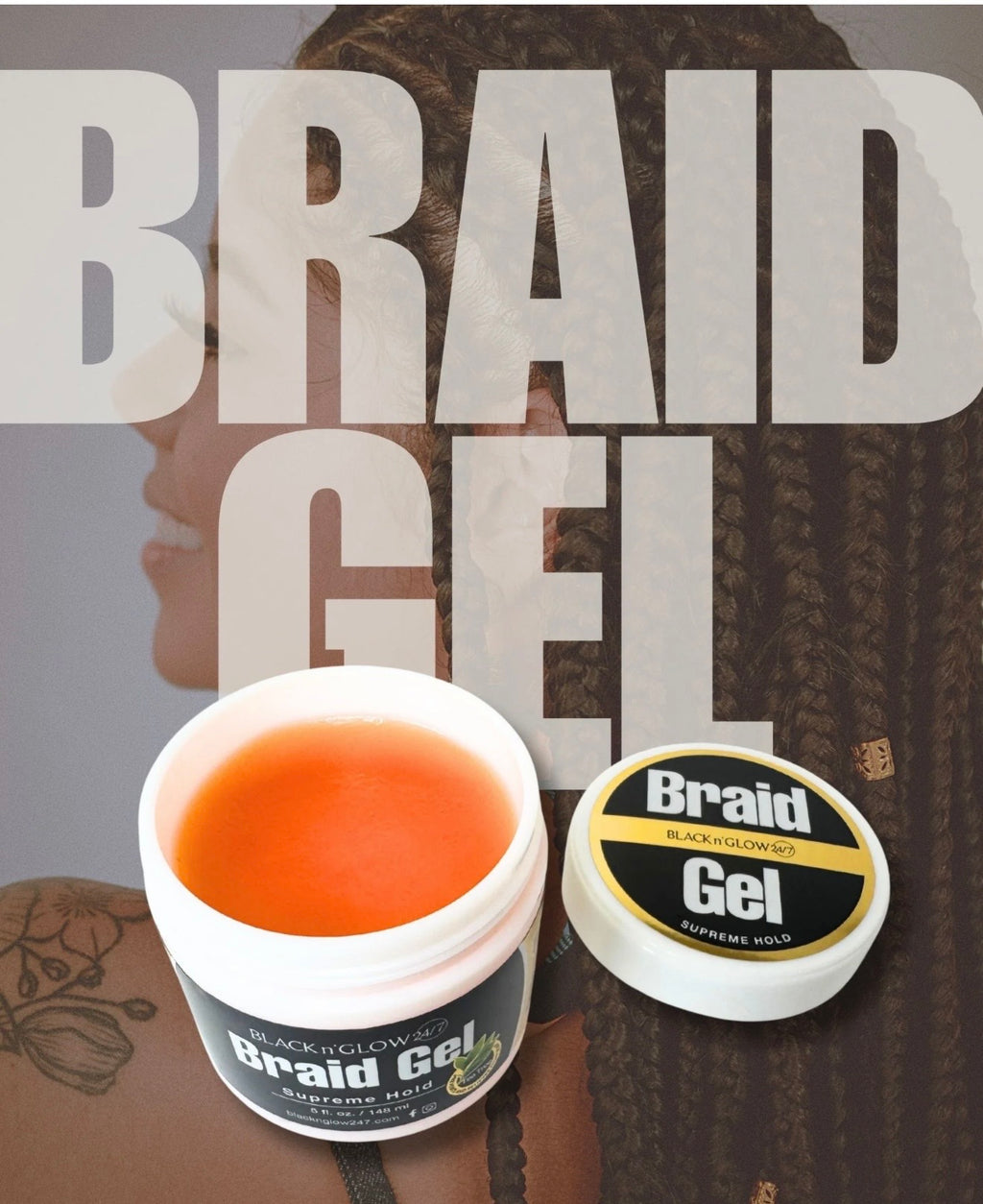 Black N Glow 24/7 Braid Gel