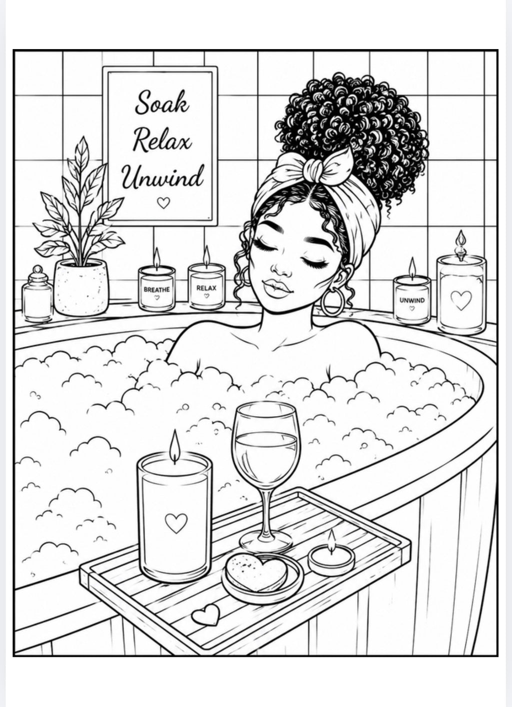 A Cozy Black Girl Coloring Book