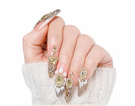 Lovful Stiletto Mid Length Press on nails H238