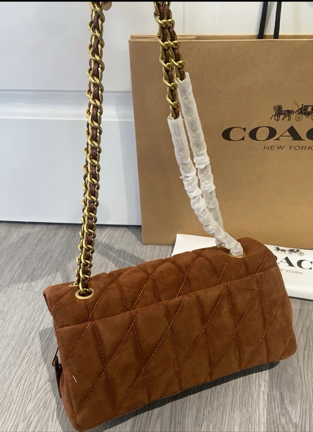 🤎 Quilted Suede Shoulder Bag *Pre-Order*