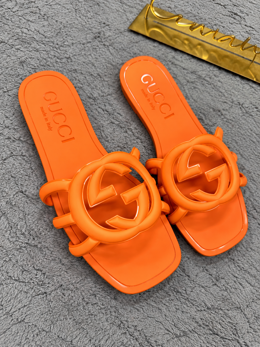 Luxury Inspired Statement Logo Slide Sandals *GUCCI* *PRE ORDER*