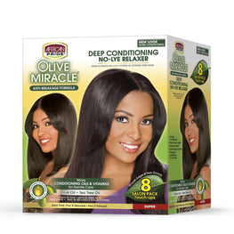 African Pride Olive Miracle No Lye 8 Touch Up Super Kit