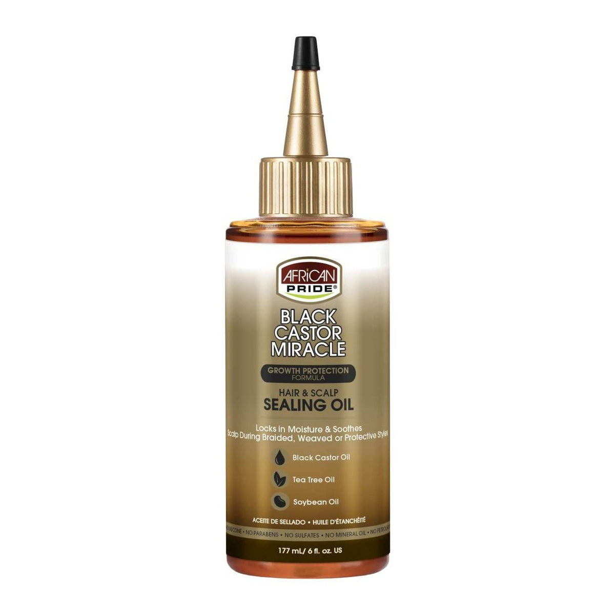 African Pride Afiracn Pride Black Castor Miracle Hair Scalp Sealing Oil 6 Oz