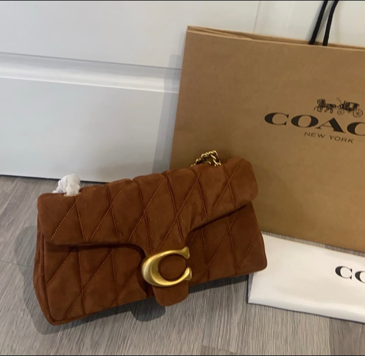 🤎 Quilted Suede Shoulder Bag *Pre-Order*