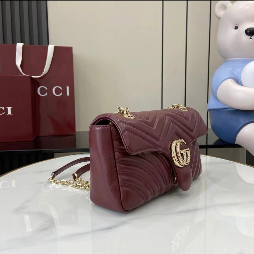 🍷 Burgundy Quilted Chain Shoulder Bag *Pre-Order*