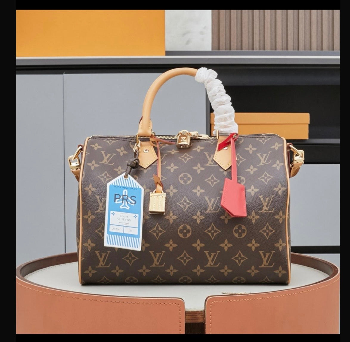 🤎 Classic Brown Monogram-Style Satchel Bag 30 *Pre-Order*